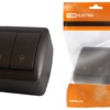 Выключатель 2кл. проходной ОУ IP44 10А шоколад Селигер TDM