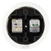 Розетка ТФ RJ11 + ПК RJ45 белая «Болонь» TDM