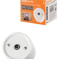 Розетка ТВ оконечная белая «Болонь» TDM