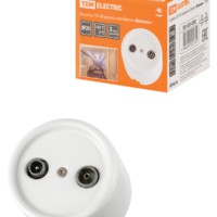 Розетка ТВ+R оконечная белая «Болонь» TDM