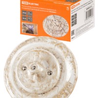 Выключатель СУ фарфоровый поворотный проходной с ручкой (бантик) 10А мраморный Болонь TDM