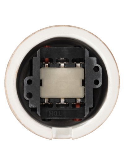 Выключатель фарфоровый поворотный перекрёстный с ручкой (бантик) 10А мраморный Болонь TDM — изображение 5