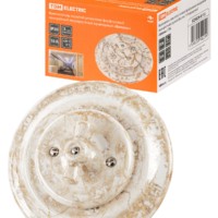 Выключатель СУ фарфоровый поворотный перекрёстный с ручкой (бантик) 10А мраморный Болонь TDM