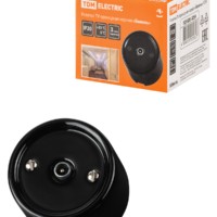 Розетка ТВ проходная черная «Болонь» TDM