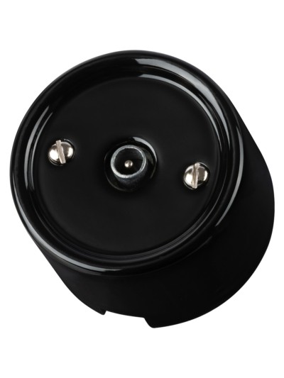 Розетка ТВ проходная черная «Болонь» TDM — изображение 2