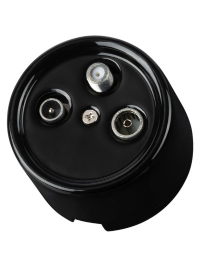 Розетка ТВ+R+ SAT оконечная черная «Болонь» TDM — изображение 2