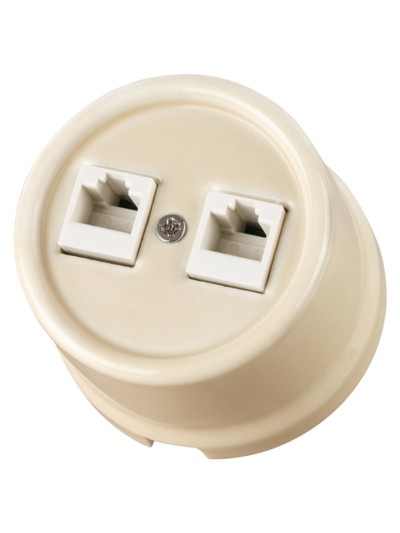 Розетка ПК двойная RJ45 сл. кость «Болонь» TDM — изображение 2