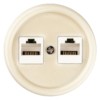 Розетка ПК двойная RJ45 сл. кость «Болонь» TDM