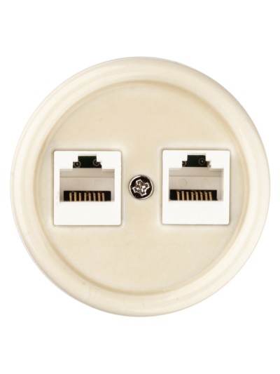 Розетка ПК двойная RJ45 сл. кость «Болонь» TDM — изображение 3