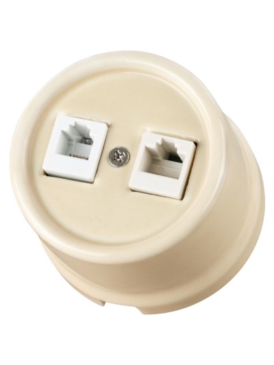 Розетка ТФ RJ11 + ПК RJ45 сл. кость «Болонь» TDM — изображение 2