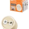 Розетка ТФ RJ11 + ПК RJ45 сл. кость «Болонь» TDM