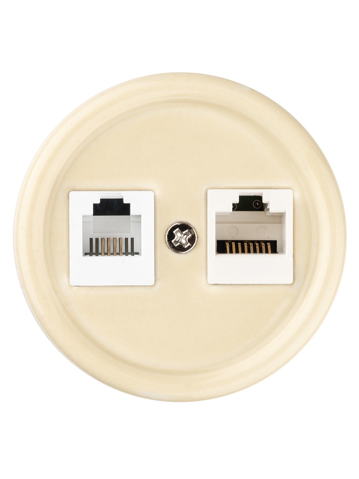 Розетка ТФ RJ11 + ПК RJ45 сл. кость «Болонь» TDM — изображение 3