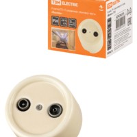 Розетка ТВ+R оконечная сл. кость «Болонь» TDM