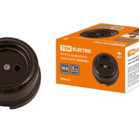 Розетка фарфоровая 2П 10А 250В коричневая «Болонь» TDM