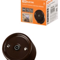 Розетка ТВ оконечная коричневая «Болонь» TDM