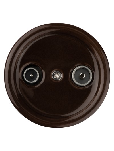 Розетка ТВ+R оконечная коричневая «Болонь» TDM — изображение 3