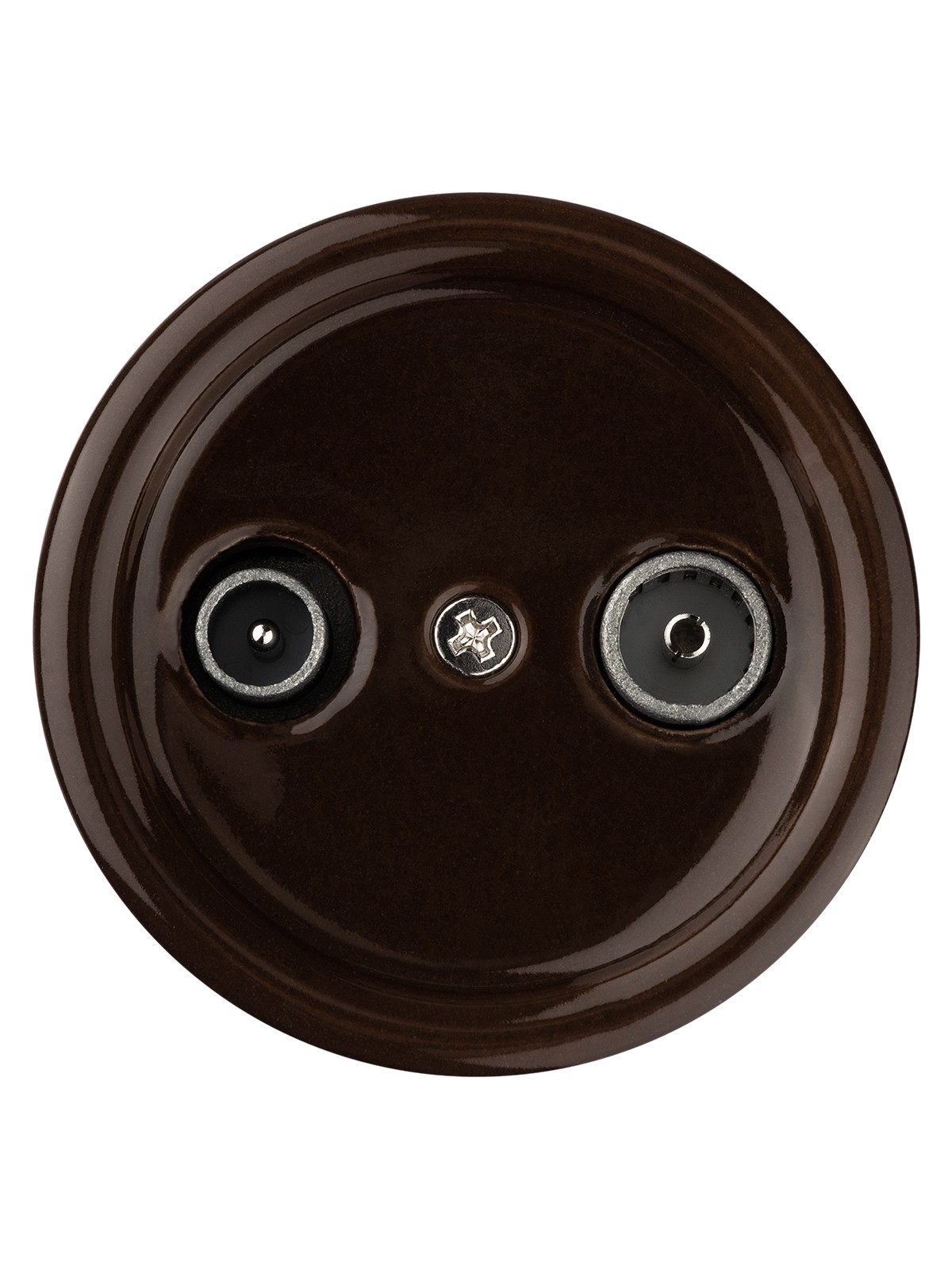 Розетка ТВ+R оконечная коричневая «Болонь» TDM — изображение 3