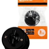 Выключатель 2кл. поворотный с ручкой (бантик) 10А черный Виви TDM