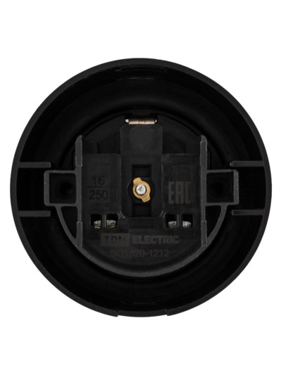 Розетка 2П+З 16А 250В черная «Виви» TDM — изображение 4