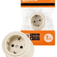 Розетка 2П+З 16А 250В сл. кость «Виви» TDM