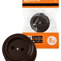 Розетка 2П 10А 250В коричневая «Виви» TDM