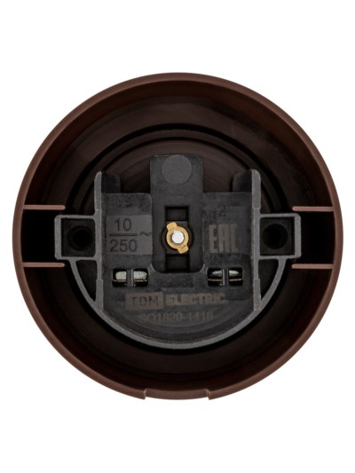 Розетка 2П 10А 250В коричневая «Виви» TDM — изображение 4