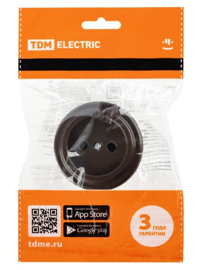 Розетка 2П 10А 250В коричневая «Виви» TDM — изображение 6