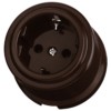 Розетка 2П+З 16А 250В коричневая «Виви» TDM