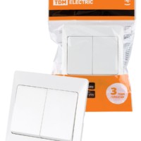 Выключатель 2кл. 10А белый Ильмень TDM