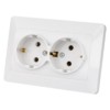Розетка двойная 2П+З 16А 250В белая "Ильмень" TDM