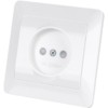 Розетка 2П с защ. шт. 10А 250В белая "Ильмень" TDM