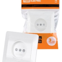 Розетка 2П с защ. шт. 10А 250В белая “Ильмень” TDM