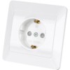 Розетка 2П+З с защ. шт. 16А 250В белая "Ильмень" TDM