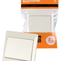 Выключатель 1кл. 10А сл. кость Ильмень   TDM