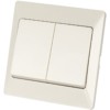 Выключатель 2кл. 10А сл. кость Ильмень TDM