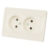 Розетка двойная 2П 10А 250В сл. кость "Ильмень" TDM