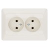 Розетка двойная 2П 10А 250В сл. кость "Ильмень" TDM