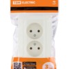 Розетка двойная 2П 10А 250В сл. кость "Ильмень" TDM