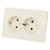 Розетка двойная 2П+З 16А 250В сл. кость "Ильмень" TDM
