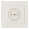 Розетка 2П с защ. шт. 10А 250В сл. кость "Ильмень" TDM