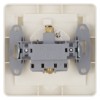Розетка 2П+З с защ. шт. и крышкой 16А 250В IP44 сл. кость "Ильмень" TDM