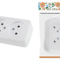 Розетка TВ простая (0-2400 Гц,  “мама”) открытой установки, IP20 белая “Дача” Народная