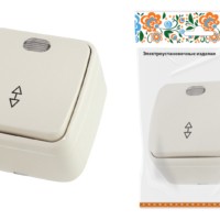 Выключатель 2кл. ОУ IP20 10А сл. кость Дача Народная