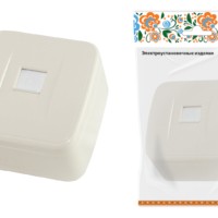 Розетка 2П+З открытой установки IP20 16А, сл. кость “Дача” Народная