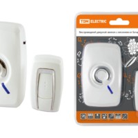 Звонок беспроводной на батарейках ЗББ-11/1-36М (36 мелодий, кнопка IP30, 3х1,5В АА) TDM