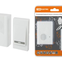 Звонок беспроводной на батарейках ЗББ-11/3-36М (36 мелодий, кнопка IP30, 2х1,5В АА) TDM