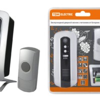 Звонок беспроводной на батарейках ЗББ-11/М1-36М (36 мелодий, кнопка IP44, 2х1,5В АА, многокодовый) TDM