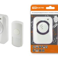 Звонок беспроводной на батарейках ЗББ-11/М2-36М (36 мелодий, кнопка IP44, 3х1,5В АА, многокодовый) TDM
