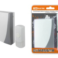 Звонок беспроводной на батарейках ЗББ-12/1-2М (2 мелодии, кнопка IP44, 3х1,5В АА, 2 кнопки) TDM