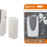 Звонок беспроводной в розетку ЗБР-11/2-36М (36 мелодий, кнопка IP44, AC 230V) TDM